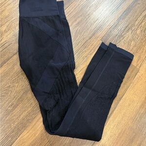 Black Leggings with Mesh Detail